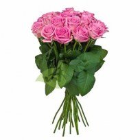 Букет 21 роза розового цвета Аква